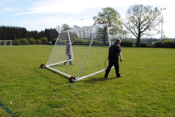 MH 12ft x 6ft Pro Stadium Wheeled Football Goal Package - Pair