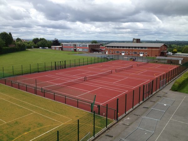Tennis court high ground